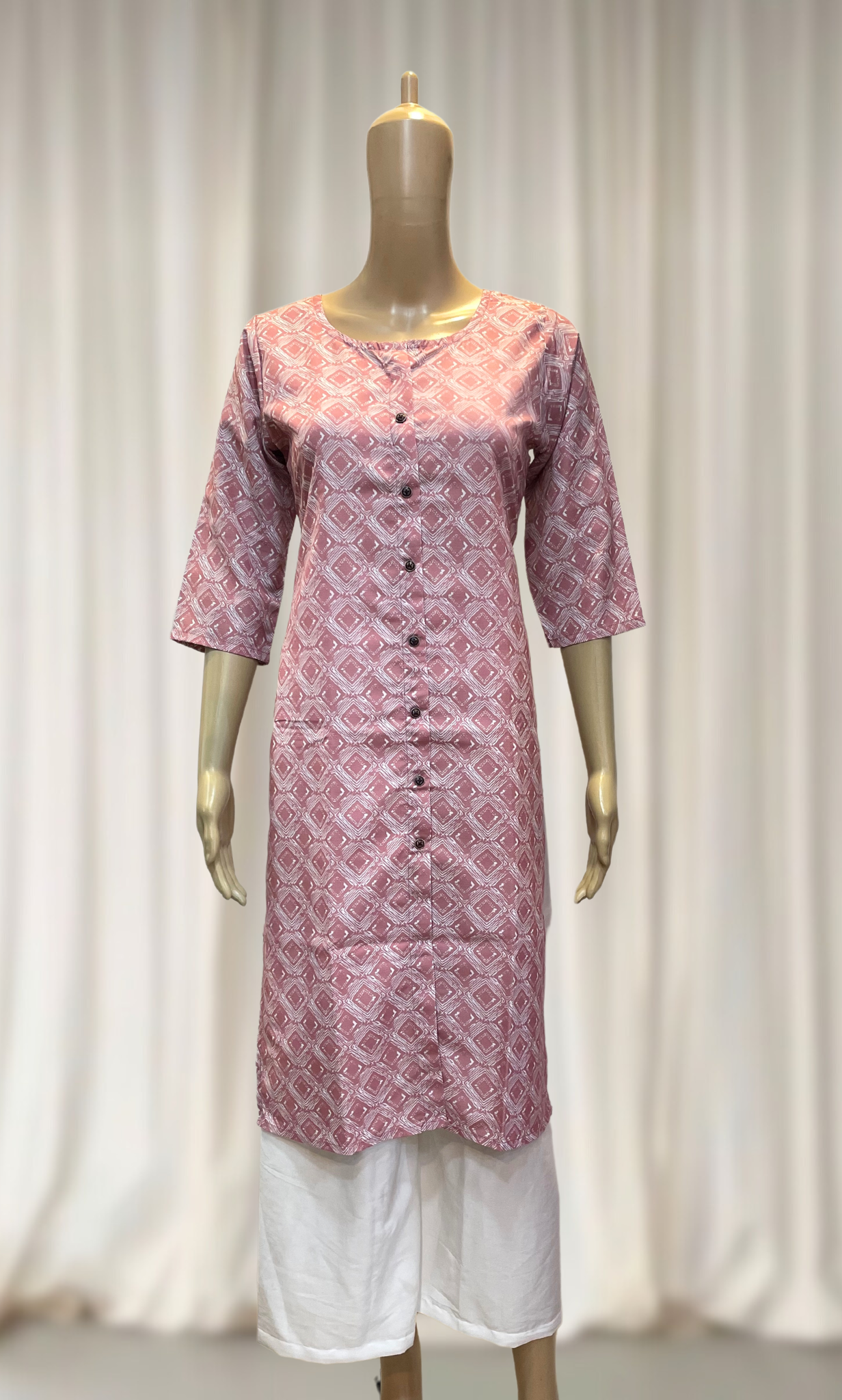 KC0025 Baby Pink Digital Printed Kurti