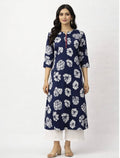 KC0031 Pure cotton Blue and Red kurti