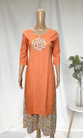 KS041 Cotton Slub Kurti Set (2 pc)