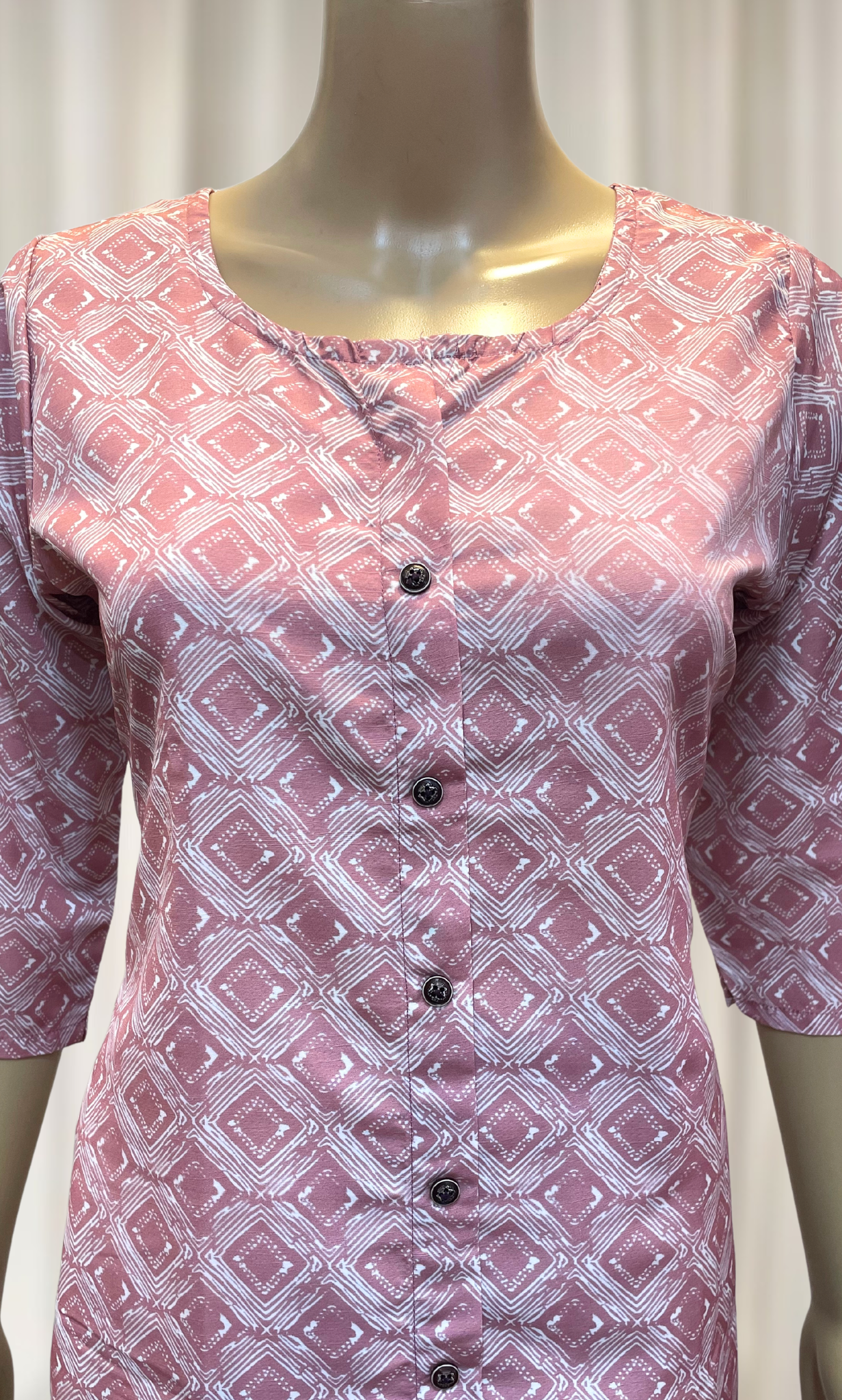 KC0025 Baby Pink Digital Printed Kurti