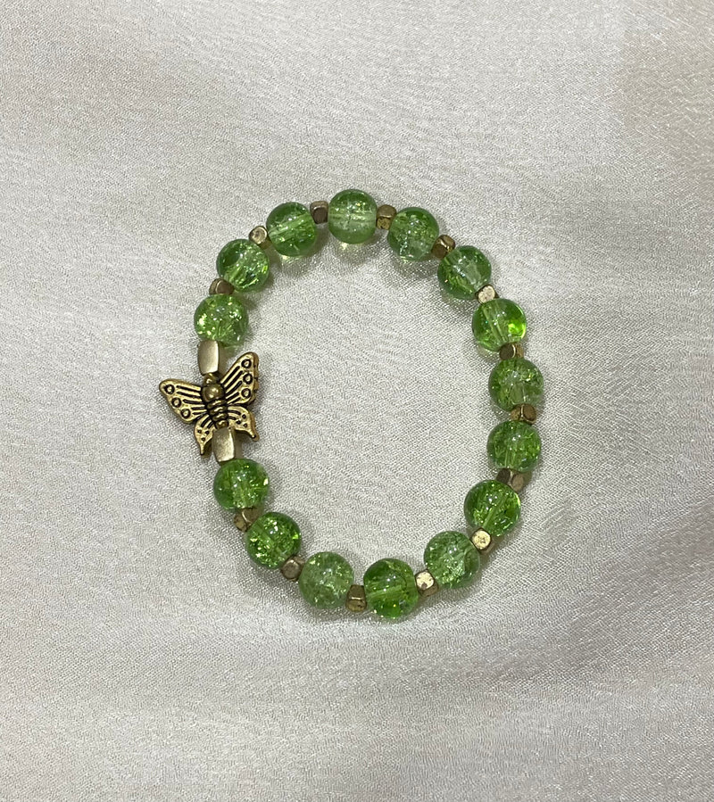 Pista green color beads bracelet