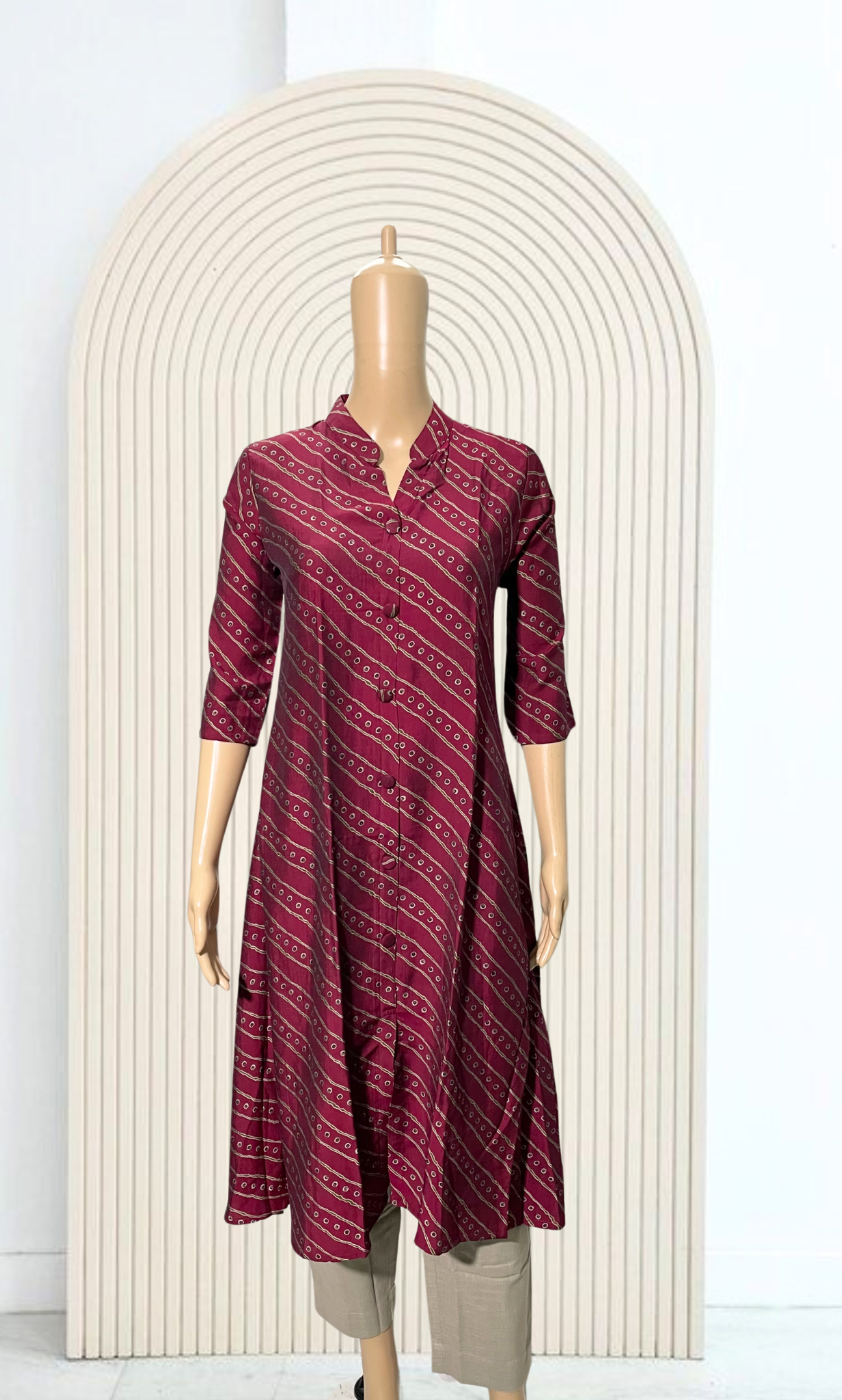 KS039 Pink Muslin Silk Set (2 Pc)