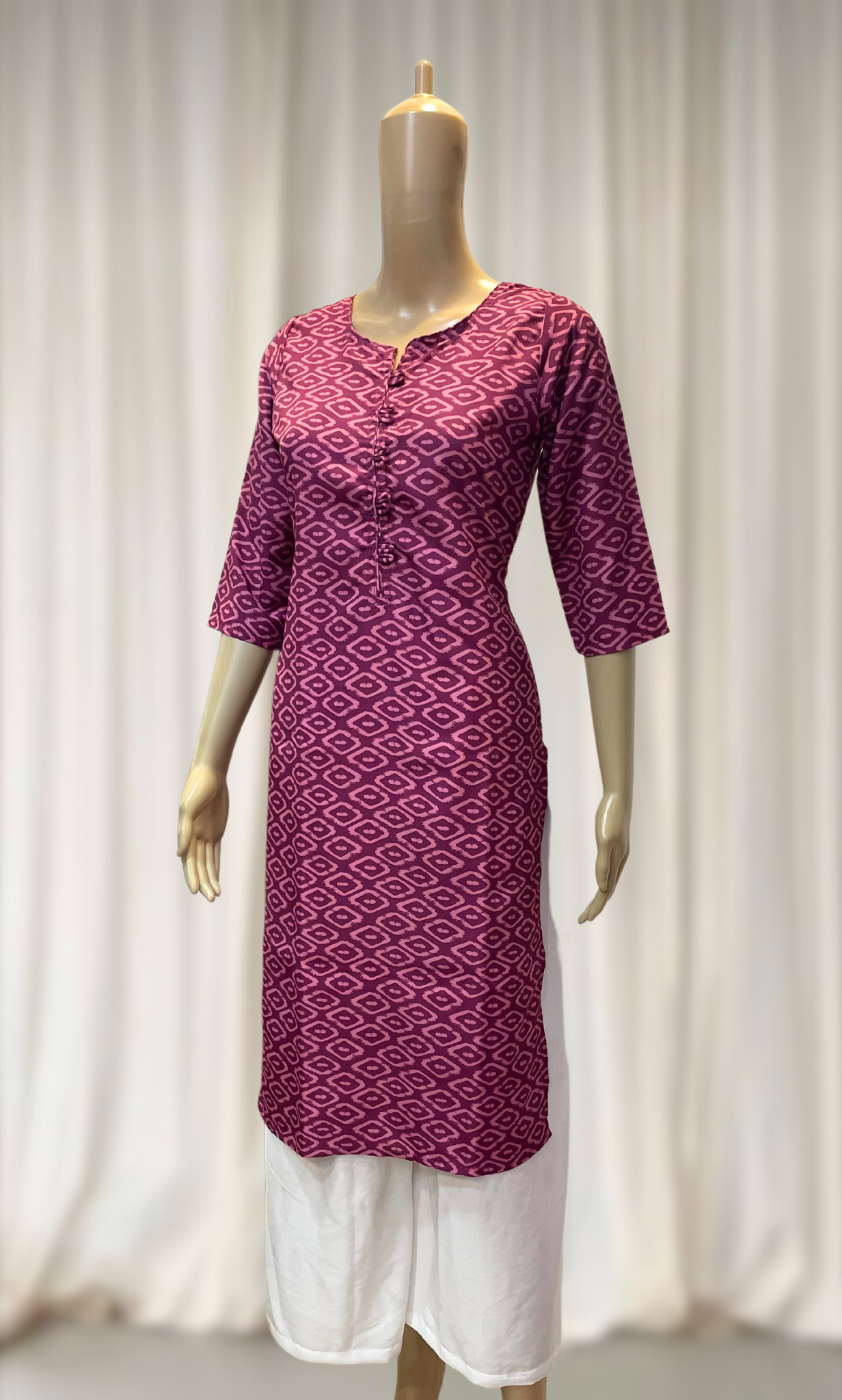 KC0026 Magenta Digital Printed Kurti