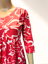 KCA012 Alia Cut Pink floral  Kurti