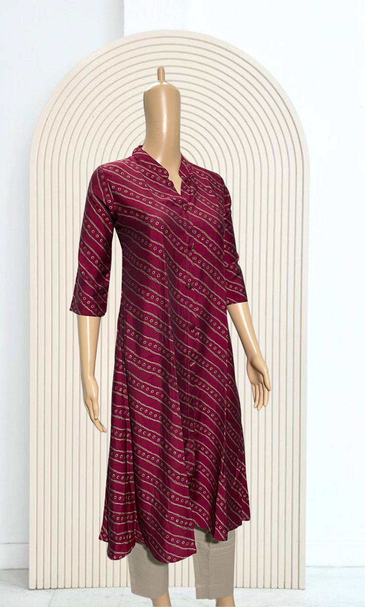 KS039 Pink Muslin Silk Set (2 Pc)