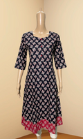 KCA006 Black A-Line Anarkali Kurti