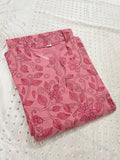 KC0011 Pure Cotton Printed Pink Color Kurti