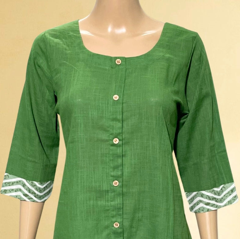 KCA004 Green A-Line Anarkali Kurti