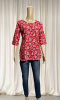 SKC002 Floral Cotton Short Top