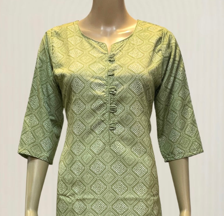KC0024 Pista Green Digital Printed Kurti