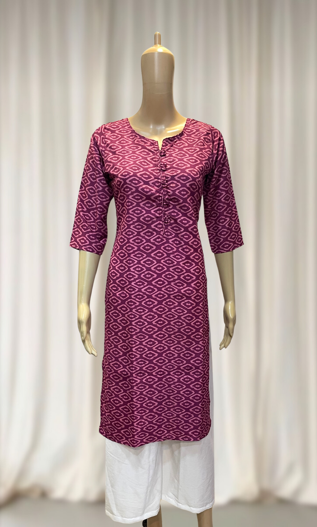 KC0026 Magenta Digital Printed Kurti