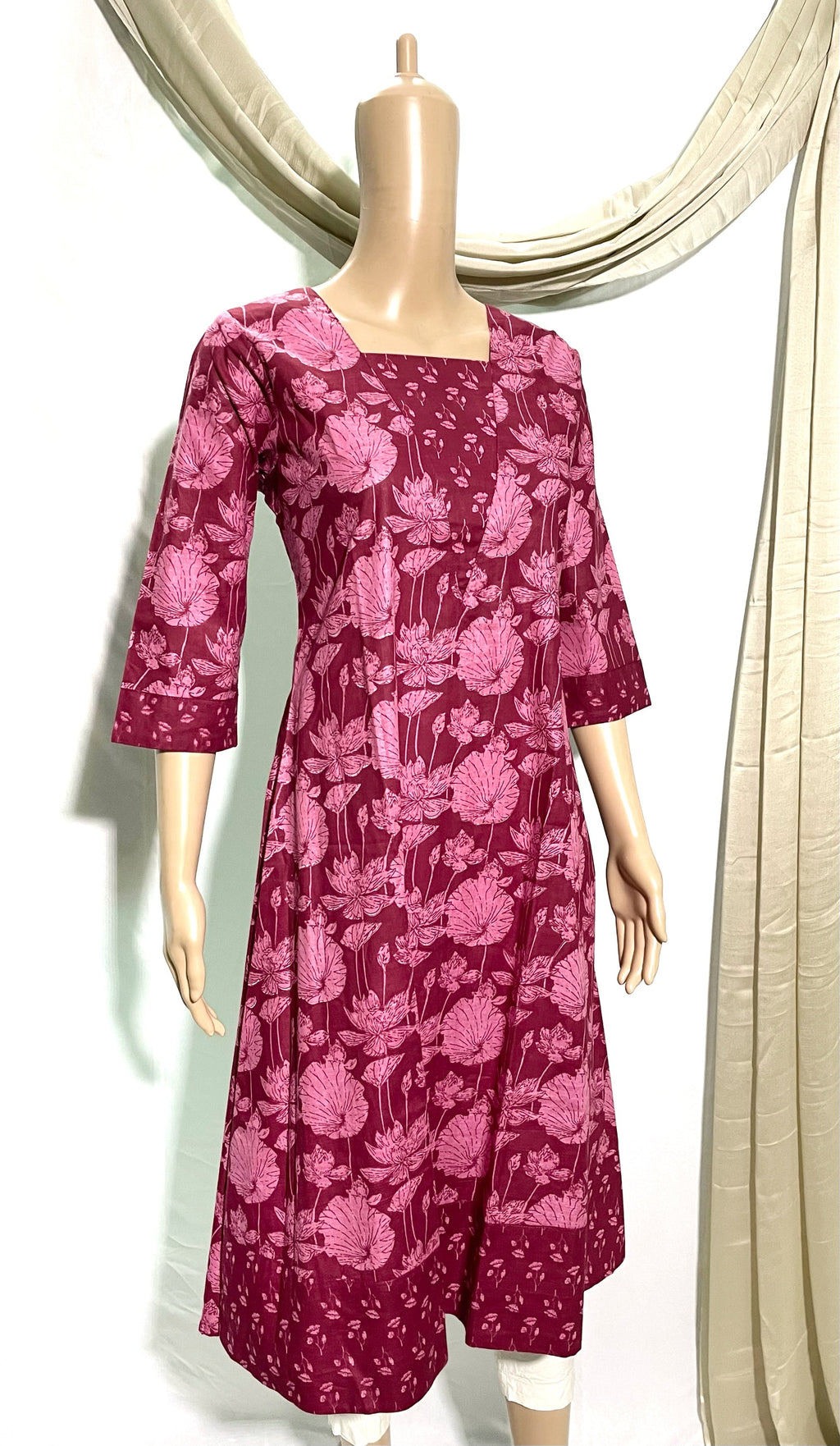 KCA005 Floral A-Line Anarkali Kurti
