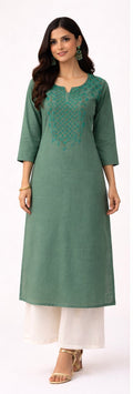 KC0083 Pure Cotton Embroidered Kurti
