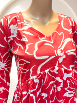 KCA012 Alia Cut Pink floral  Kurti