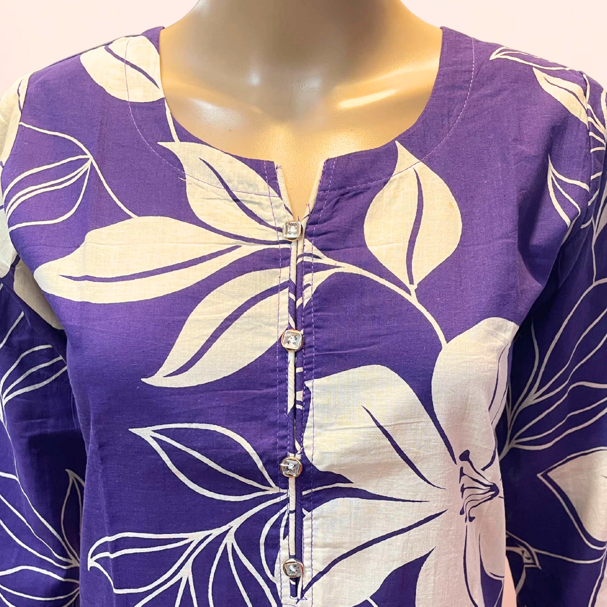KC0019 Pure cotton printed floral Kurti